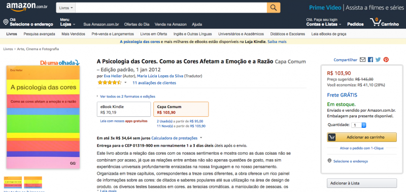o principal botão de ação da Amazon se evidencia dos demais - adicionar ao carrinho o principal botão de ação da Amazon se evidencia dos demais - adicionar ao carrinho